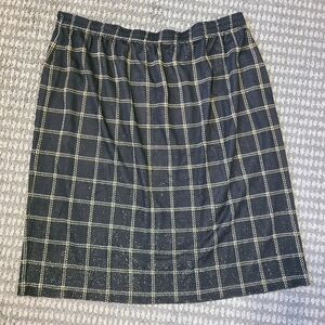 Vintage Classic Black‎ Checkered Skirt 3X